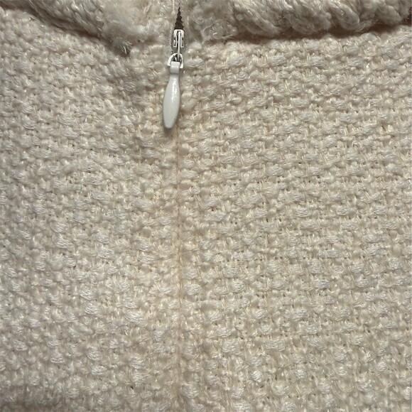 VOY Dress Womens Size SMALL Cream Mini Shift Short Sleeve Gold Buttons NWT - Picture 9 of 9